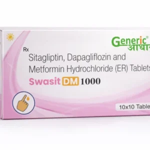 Dapagliflozin 10 mg + Sitagliptin 100 mg + Metformin 1000 mg Tabs (Swasit DM 1000)- GA