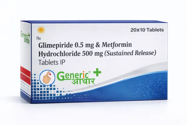 Glimepiride 0.5 mg + Metformin 500 mg SR Tabs- GA