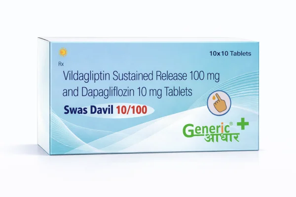 Dapagliflozin 10 mg + Vildagliptin 100 mg (SR) Tabs (Swas Davil 10/100)- GA
