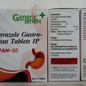 Pantoprazole 20 mg gastro resistant Tabs (SWASPAN 20) - GA