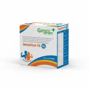 Swasthya Fit 11 G - Vit C + Zinc Oxide + Omega 3 Fatty Acids + Ginseng + Gingko Biloba + Green Tea + Ginger + Green Coffee Bean + Glycyrrhiza Glabra + Garlic + Gulgul + Garcinia Cambogia + Gooseberry + Caralluma Fimbrate + Antioxidants Softgel Cap- GA