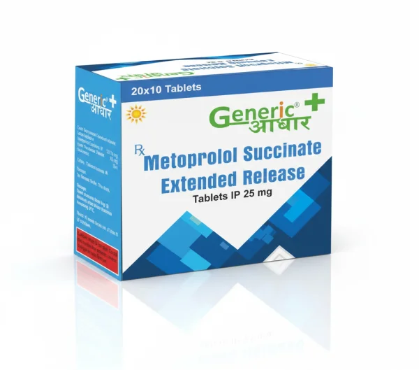 Metoprolol Succinate 25 mg Extended Release Tabs- GA