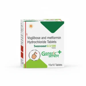 Voglibose 0.3 mg + Metformin Hydrochloride 500 mg Tabs (Swasvomet 0.3/500)- GA