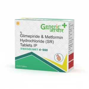 Glimepiride 4 mg + Metformin 500 mg PR Tabs (SWASGLIMET 4/500 )- GA