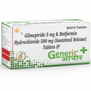Glimepiride 3 mg + Metformin 500 mg SR Tabs- GA