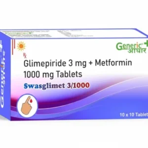 Glimepiride 3 mg + Metformin 1000 mg SR Tabs (SWASGLIMET 3/1000)- GA
