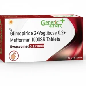 Glimepiride 2 mg + Voglibose 0.2 mg + Metformin 1000 mg (SR) Tabs (SWASVOMET 2/0.2/1000)- GA