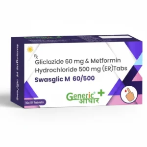 Gliclazide 60 mg & Metformin Hydrochloride 500 mg (ER) (SWASGLIC M 60/500) TABS- GA