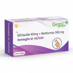 Gliclazide 40mg + Metformin 500 mg Tabs (Swasglic M 40/500)- GA