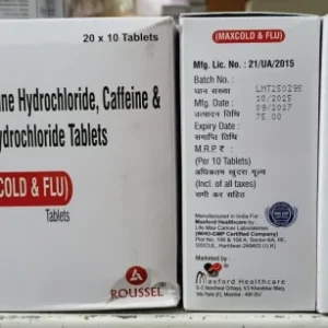 Nimesulide 100 mg + Phenylephrine Hydrochloride 10 mg + Caffeine 30 mg + Cetrizine Dihydrochloride 5 mg Tabs