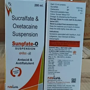 Sucralfate 1 Gm + Oxetacaine 20 Mg Susp