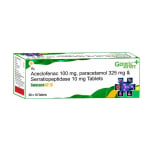 Aceclofenac 100 mg + Paracetamol 325 mg + Serratiopeptidase 10 mg (Swasace SP 10) Tabs- GA