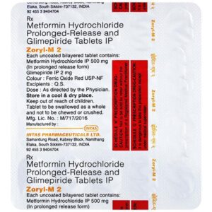 Zoryl M 2mg Tablet 20'S