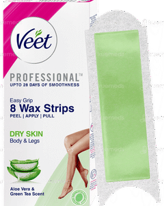 Veet For Dry Skin Body Waxing Kit Pack Of 8 Strips
