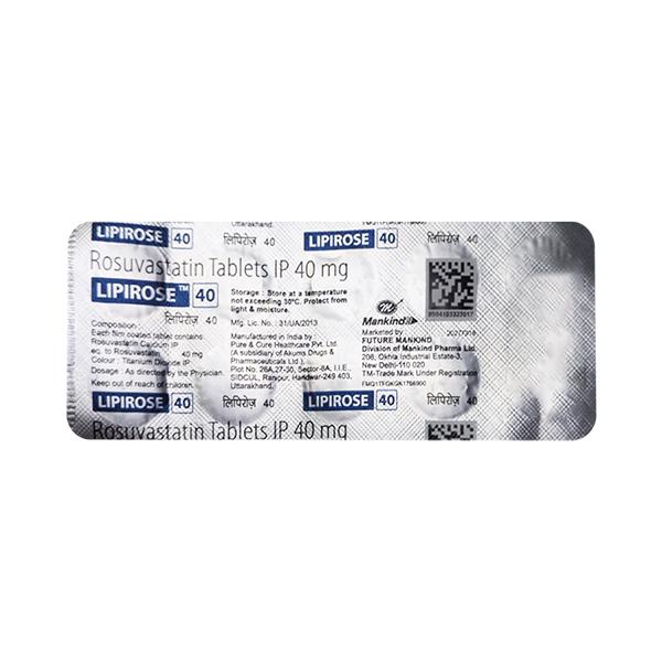 LIPIROSE 40 Tablet 10's
