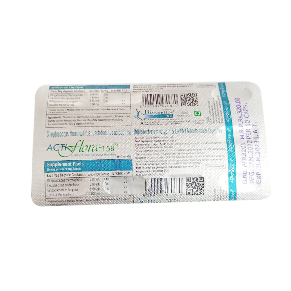 ACTIFLORA 15B CAPSULES 100MG 10`S