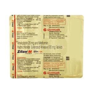 ZITEN M 20/500MG TAB 15`S