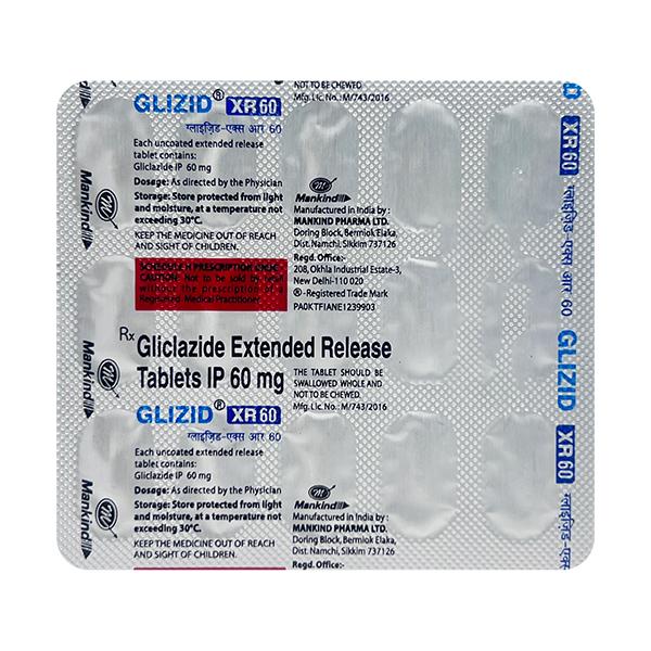 GLIZID XR 60 Tablet 15's