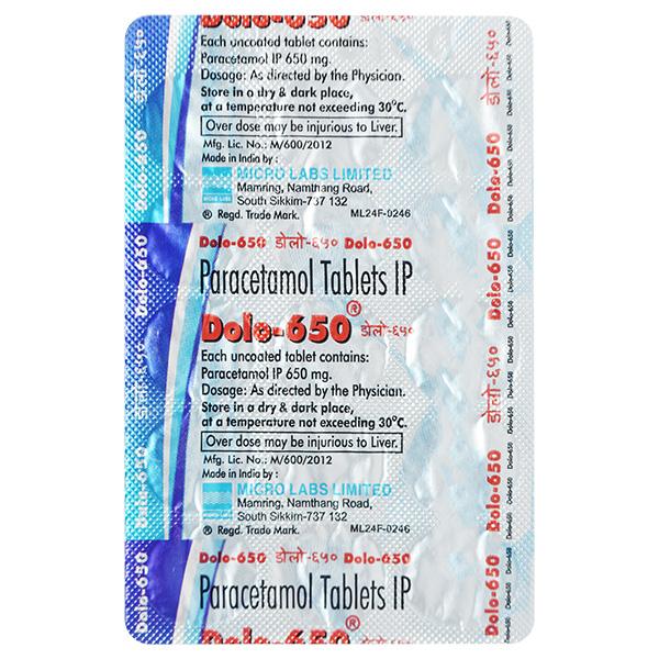Dolo 650 Tablet 15's