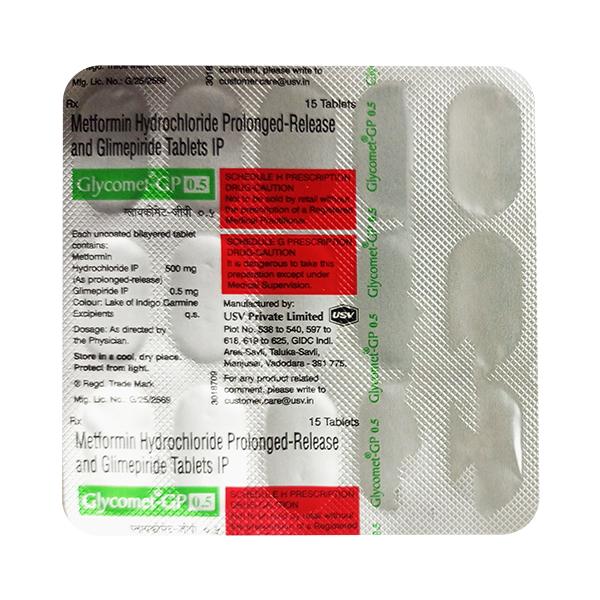 GLYCOMET GP 0.5 Tablet 15's