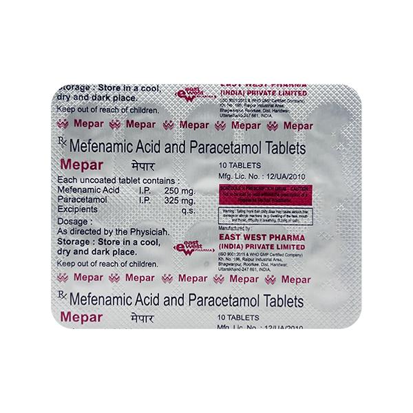 Mepar Tablet 10'S
