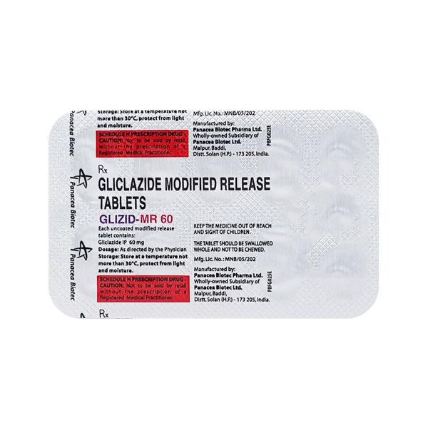 Glizid MR 60mg Tablet 10'S